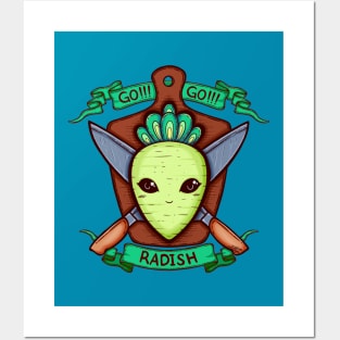 Radish and Knife Coat of Arms Posters and Art